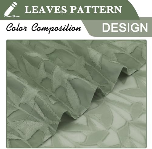 Lecloud Leia 14 Inch Sage Green Sheer Valances - Image 4