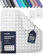 homerella Square Shower Mat Non Slip Anti Mold 21x21 Anti Slip Shower Mat by Homerella