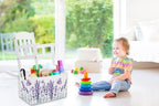 Sanjiaofeng Rectangular Kids Basket Flower Storage Bins, Girls Storage Basket - Image 6