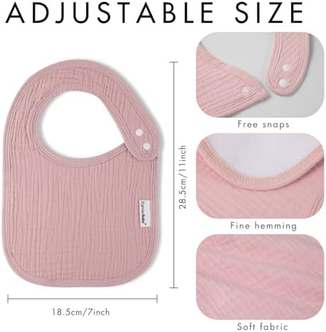 Muslin Baby Bibs for Drooling and Teething, Bibs for Boys Girls - Image 6