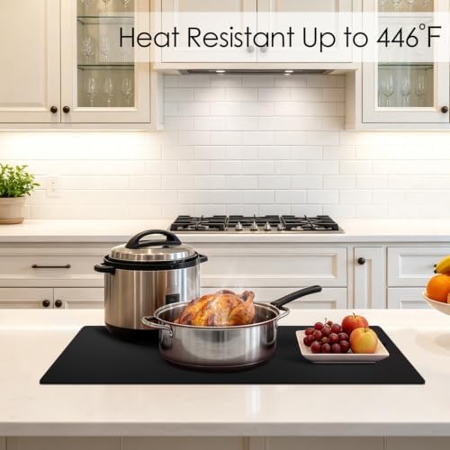 Extra Large Silicone Mat, 31.5x16.9 Inch Heat Resistant Mat - Image 4