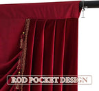 StangH Christmas Red Valance Curtains 110 inches Width, 1 Panel - Image 2