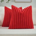 FUTEI Pack of 2 Faux Fur Throw Pillow Covers 26x26 Inch by FUTEI