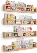 Seocry Nursery Book Shelves, 4 Pack, Wall Book Shelves by Seocry