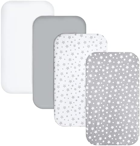 Pack and Play Sheets, Mini Crib Sheets, Stretchy Playard Fitted Sheet - Image 2