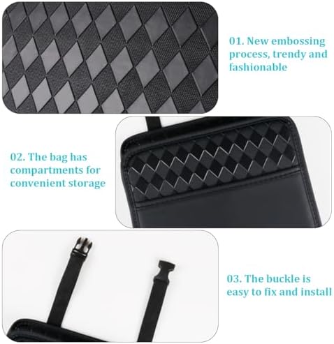 Mandark PU Leather Car Seat Back Organizer, Style 3 - Image 3