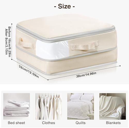 DIMJ Clothes Storage Bag 8 Pack, 19L Compression Storage Bags - Image 2