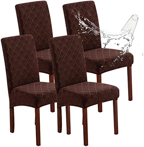 Genina Waterproof Dining Chair Covers Set of 4 Parsons Chair Slipcovers by Genina