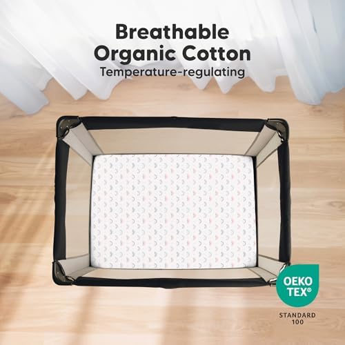 2pk Mini Crib Sheets Fitted 38x26 Pack N Play Mattress Sheet - Image 2