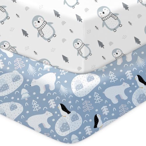 Baby Crib Sheets 2 Pack for Boys and Girls Fit for Standard Crib Toddler by Unknown