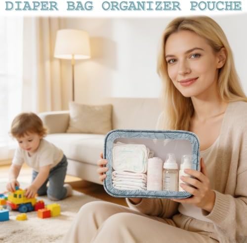 YOPCDJ 5PCS Diaper Bag Organizer Pouches Set, TSA Approved Travel Toiletry Bag - Image 4