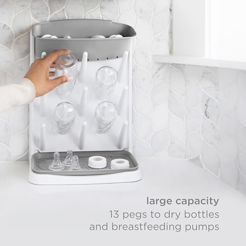 Ubbi Vertical Baby Bottle Drying Rack, Bottle Brush & Drying Mat Bundle - Image 3