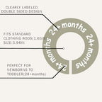 cephira Baby Closet Dividers for Clothes – Earth Tone Round Baby Clothes - Image 4