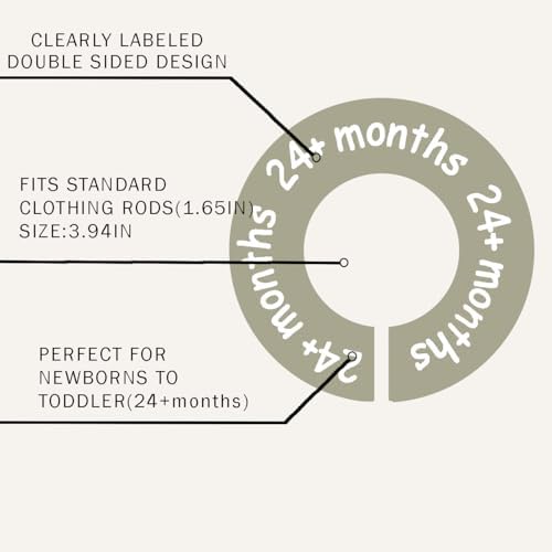cephira Baby Closet Dividers for Clothes – Earth Tone Round Baby Clothes - Image 4