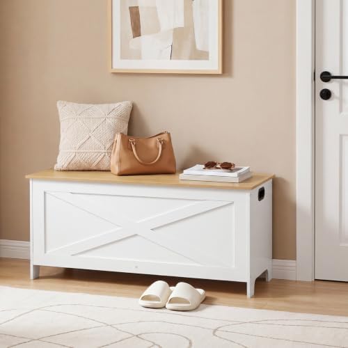 MAHANCRIS 39.4" Storage Chest, Wooden Toy Box - Image 2