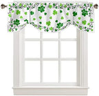 St. Patrick's Day Blackout Tie Up Valance Curtains by VandarllinHomeKitchenDecor