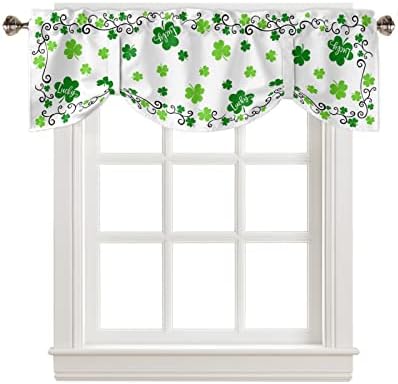 St. Patrick's Day Blackout Tie Up Valance Curtains by VandarllinHomeKitchenDecor