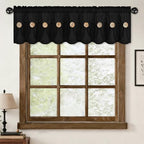 FRAMICS Farmhouse Valance Curtains, Boho Cotton Linen Kitchen Valance, Rod - Image 2