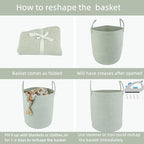 XUANGUO Cotton Rope Laundry Basket Hamper - Image 7