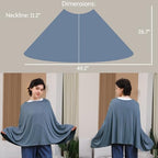 Seejoy Nursing Cover for Breastfeeding, 360°Full Coverage Nursing Poncho - Image 3