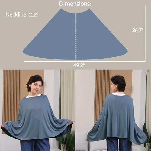 Seejoy Nursing Cover for Breastfeeding, 360°Full Coverage Nursing Poncho - Image 3