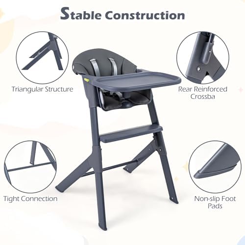 BABY JOY Baby High Chair, Body Washable Highchair - Image 4