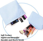 Huhumy 2 Pcs Makeup Bag Set for Women, Thin Stripe - Image 4