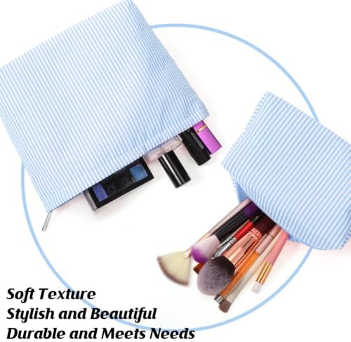 Huhumy 2 Pcs Makeup Bag Set for Women, Thin Stripe - Image 4
