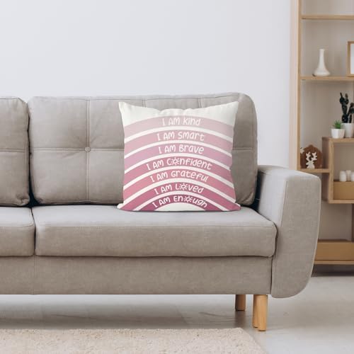 QIYUHOY Boho Rainbow Classroom Throw Pillow Covers, 20x20 Inch Pillowcase - Image 4