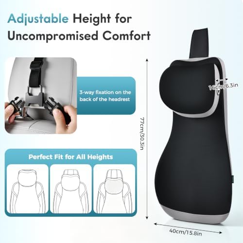 FLORICH Upgraded Car Seat Lumbar Support Pillow and Adjustable Headrest - Image 6