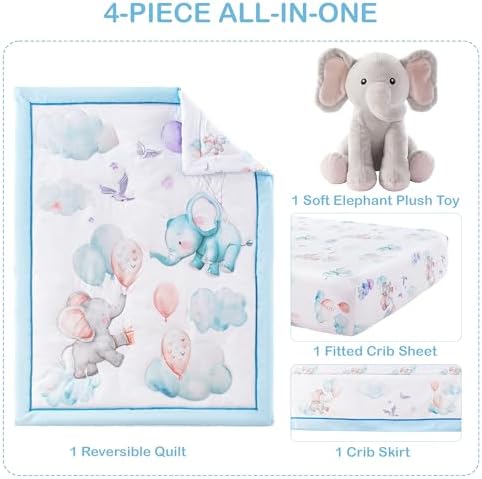 Crib Bedding Set with Plush Toy - Image 2