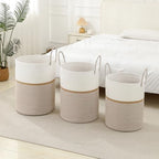 Laundry Basket Hamper Tall Rope Storage Woven - Image 3