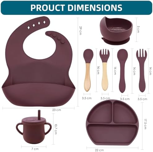 100% Silicone Baby Feeding Set, BPA Free Dishes - Image 2