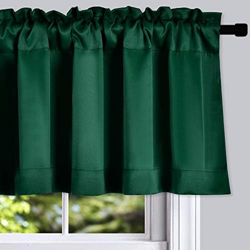 DONREN Christmas Green Blackout Window Valances - Image 2