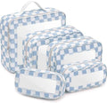 Thinkday 5 Pcs Diaper Bag Organizer Pouch Set Clear Makeup Bag, Sky Blue by Thinkday
