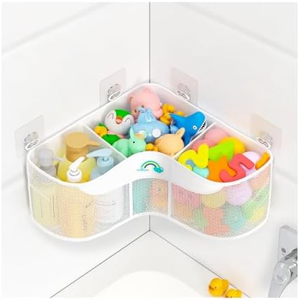 Austion 3-Compartment Corner Bath Toy Storage Organizer by Austion