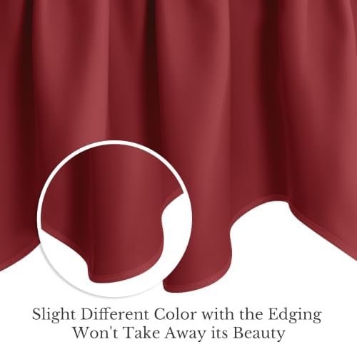 NICETOWN Burgundy Red Window Valance Curtain - Image 4