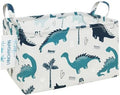 Rectangular Collapsible Storage Basket Nursery Organizer Green Dinosaur by LANGYASHAN