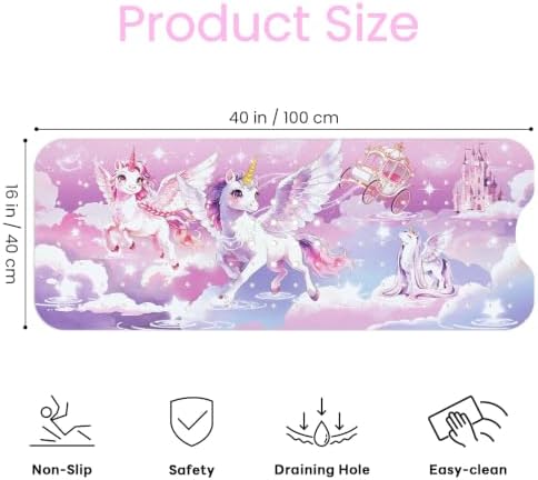 Baby Bath Mat for Tub, Non Slip Kids Bath Shower Mat, 40 X 16 Inch - Image 2