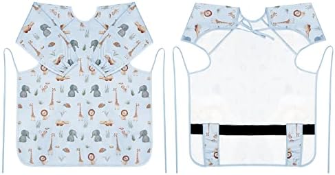 Vicloon Coverall Baby Feeding Bib, Weaning Bib Attaches to Highchair and Table - Image 4