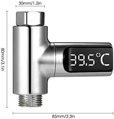 LED Display Water Shower Thermometer Self-Generating Electricity Temperature - Image 2
