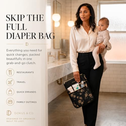 DOKUS & CO Premium Wet Dry Diaper Clutch – Structured Waterproof Baby Organizer - Image 4