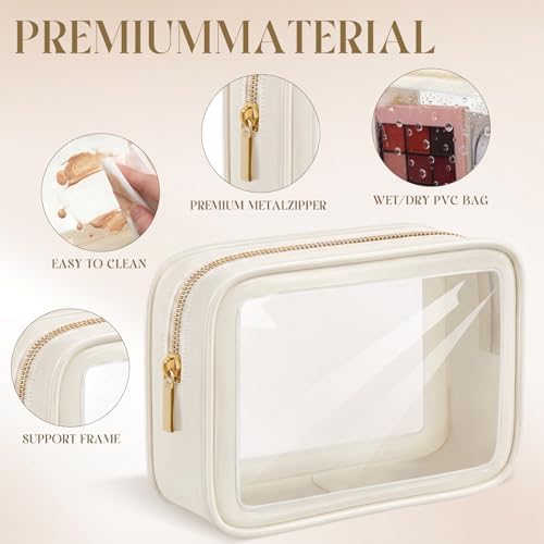 Hsei 20 Pcs Clear Makeup Bags Diaper Bag Organizer Travel Toiletry Bags - Image 3