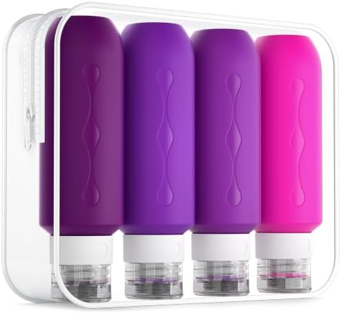 Gemice Travel Bottles for Toiletries, Tsa Approved Travel 6oz Size Containers by GemiceBeautyTools