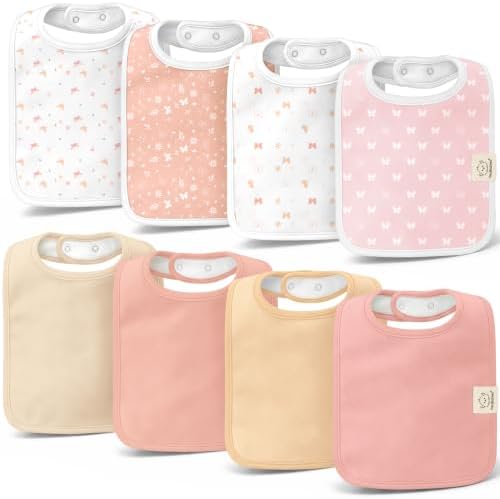 KeaBabies 8-Pack Organic Baby Bibs by KeaBabies