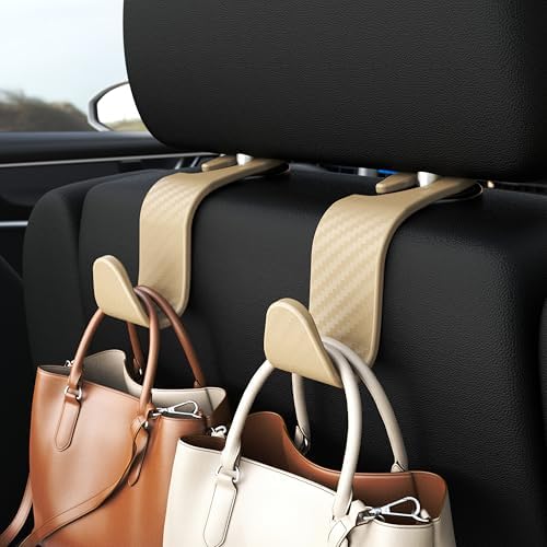 4-Pack Car Headrest Hooks Holds 55lbs Seat Storage Organizer - Image 2