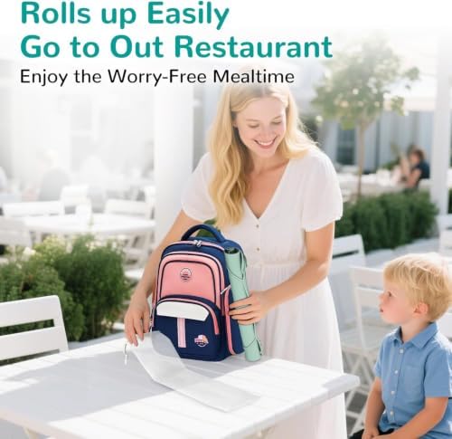 Silicone Placemat for Toddler Eating: Wipe Clean & Roll Up in The Diaper Bag - Image 2
