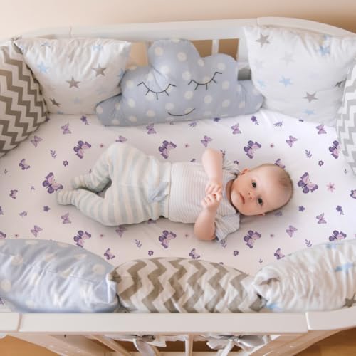 4 Pack Butterfly Baby Crib Sheets - Image 5