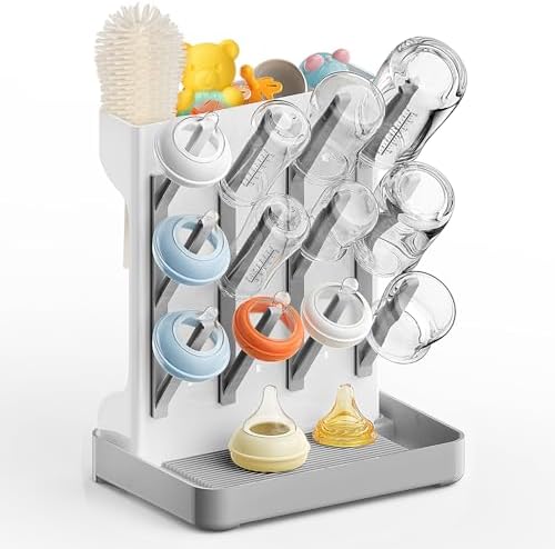 Baby Bottle Drying Rack: Vertical Space Saving Countertop Drying Rack by WelcometoViddett_Direct