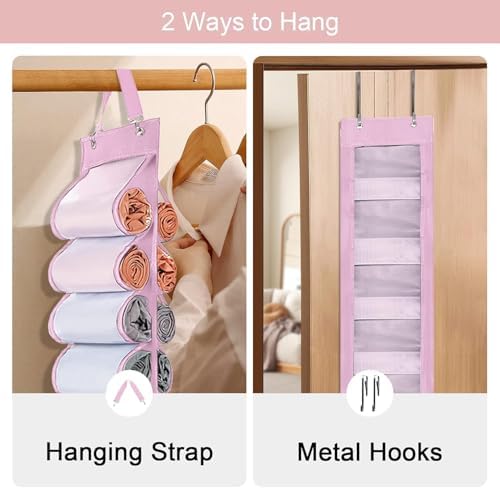DHSFKBE Legging Organizer Storage, Shirt Organizer, Foldable Hanging Closet - Image 2